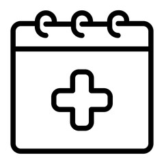 Fototapeta premium calendar line icon