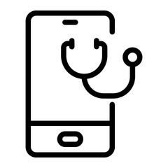 Telemedicine line icon