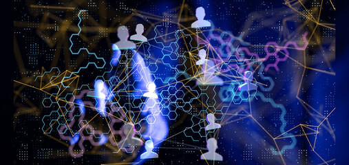 Business intelligence analyst dashboard on virtual