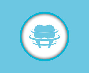 Healthy tooth under protection, teeth whitening, care and keeping the tooth healthy.