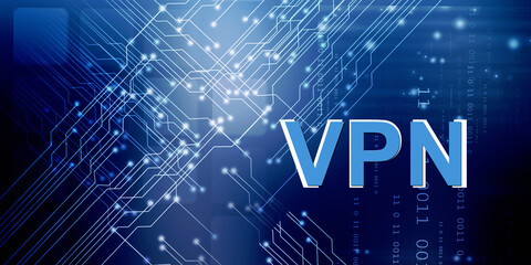 2d illustration VPN network security internet privacy encryption concept
    
    