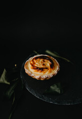 baked apple pie on plate