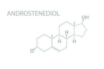 Androstenediol molecular skeletal chemical formula.	