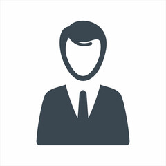 Businessman icon. Vector and glyph