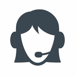 Customer support icon. Vector and glyph