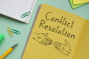 Conflict Resolution is shown on the photo using the text
