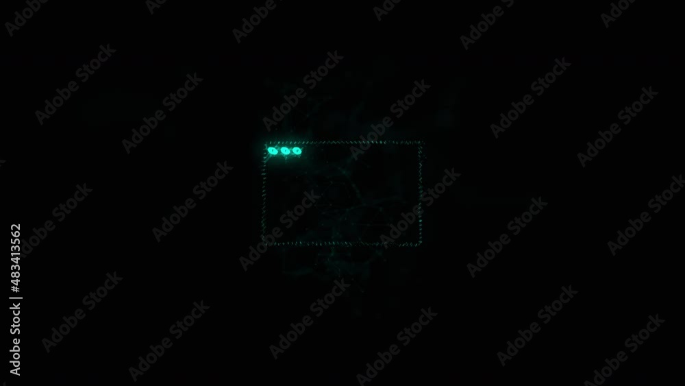 Aufkleber Browser window icon with plexus effect. Connected lines with dots. Lines plexus