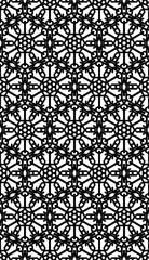 Foto op Canvas Lace imitation black and white seamless pattern © Svetlana
