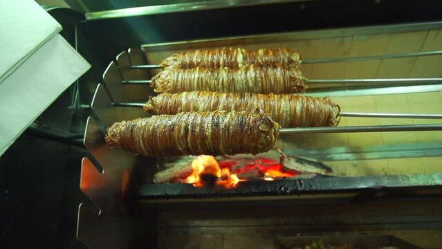 Turkish kokorec kebap