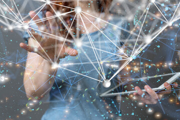 Business intelligence analyst dashboard on virtual