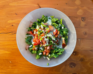 Vegetable salad, healthy diet food lunch