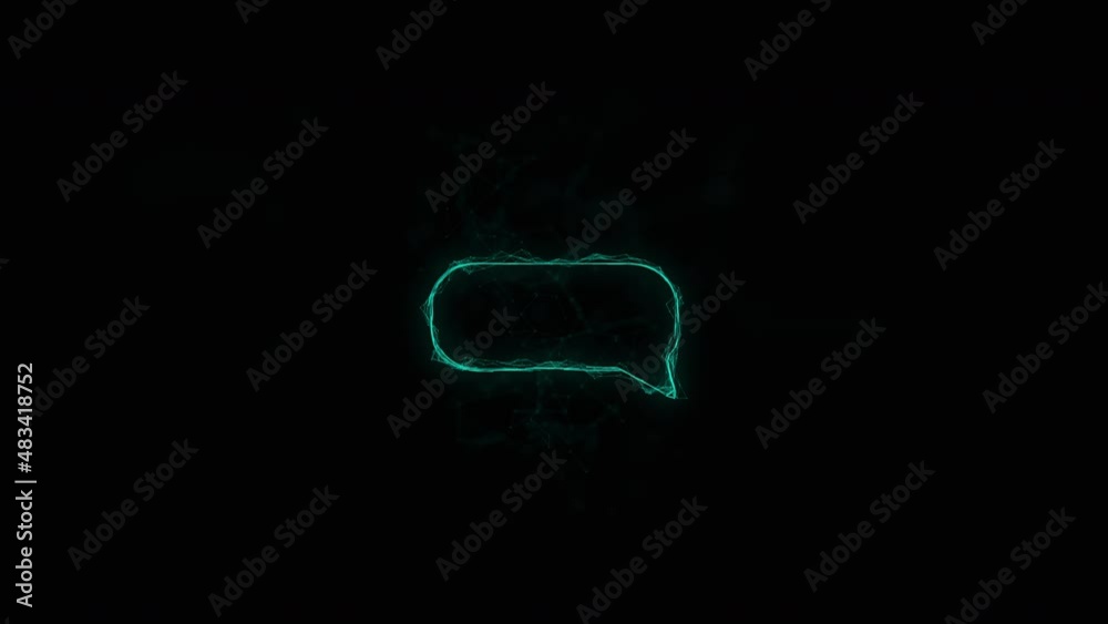 Aufkleber Speech bubble chat icon isolated on white background. Connected lines with dots. Lines plexus