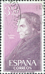 Spain - circa 1967: a postage stamp from Spain, showing a portrait of Jesuit missionary Jose de Acosta