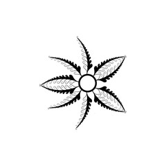 mandala decoration feather illustration vector design