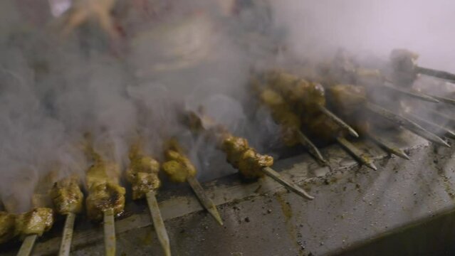 Smoked sish turkish kebap hot food