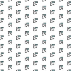 Artificial intelligence, robot with sound waves, chatbot, voice recognition pattern with various icons.