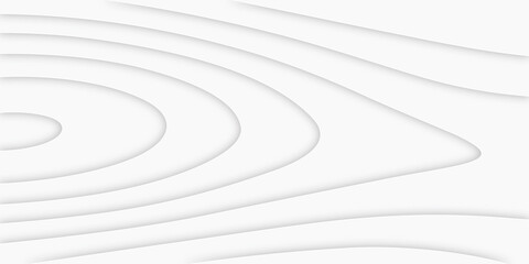 White abstract background in 3d paper style. Multi layered paper art waves background. Metal plates concept. 3D origami style design