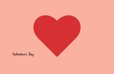 Heart icon with the inscription Valentines day on a pink background in flat style