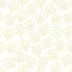 Tropical leaves wallpaper, luxury nature leaves, leaf line design, hand drawn outline design for fabric, print, vector illustration 