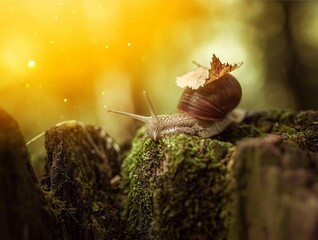 snail on a tree