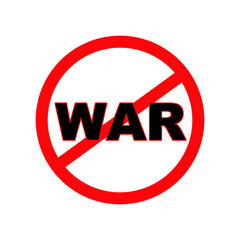 SE&Ntilde;AL PROHIBIDO GUERRA EN ROJO Y NEGRO