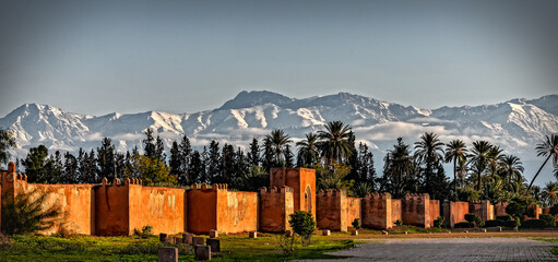Les remparts de Marrakech,Maroc