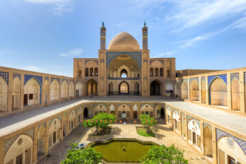 Fototapeta na wymiar Inner Courtyard of the Agha Bozorg Mosque, Kashan, Isfahan Province, Islamic Republic of Iran