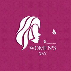 international womens day logo illustration, Premium Vector.