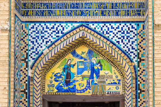 Door, Holy Savior or Vank Armenian Cathedral, Esfahan, Iran