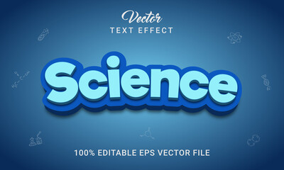 Science 3d text effect style