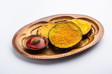 Vangyache Kaap or Pan Fried Crispy Eggplant