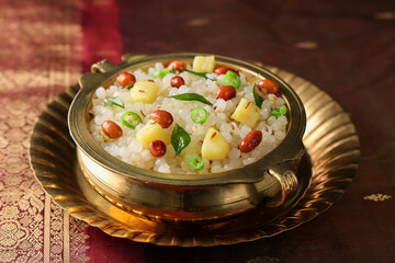 Sabudana Khichdi Sabudana khichri tapioca pearls cassava root sago Khichdi Mahashivratri Shivratri,...