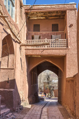 Red adobe houses, Abyaneh village, Esfahan Province, Iran