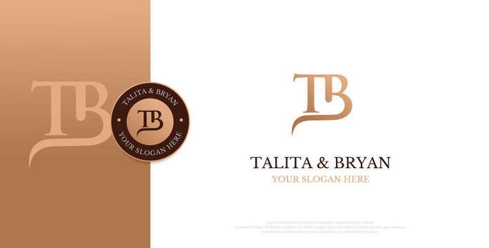 Initial TB Logo Design Vector