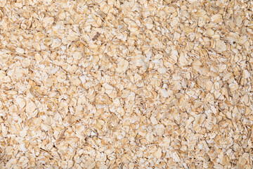 Full frame studio macro shot with top view of oatmeel