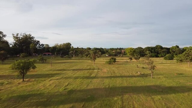 Aerial View of Parque das Garcas in Lago Norte Brasilia, looking onto Lago Paranoa