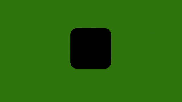 rounded square animation concept. Morph Effect.cool effect.morph icon with trails.morph shapes.green background.