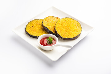 Vangyache Kaap or Pan Fried Crispy Eggplant