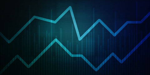2d rendering Stock market online business concept. business Graph 