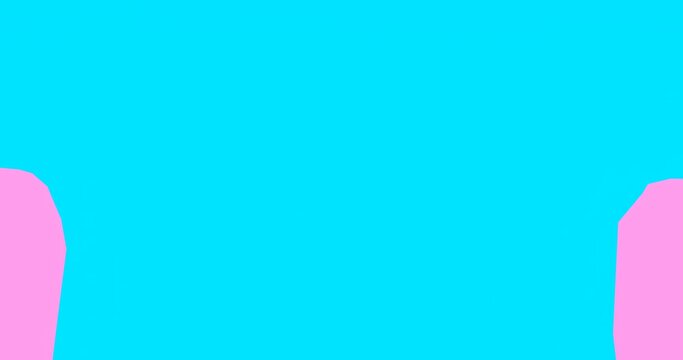 Stylish rotoscoping animation. Esoteric motion Girl. Active emotional minimalist concept design