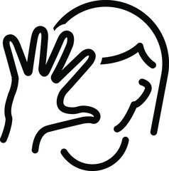 A woman asks for help, domestic violence icon