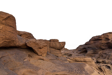 Fototapeta na wymiar Big rock, isolated on the white background 
