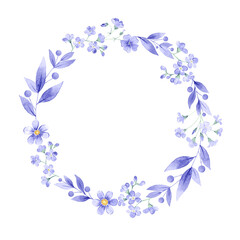 Watercolor floral wreath