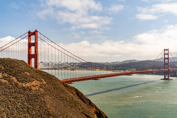 Scenic view of the Golden Gate Bridge in San Francisco.