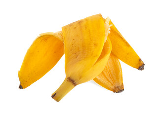 banana skin isolated on white background