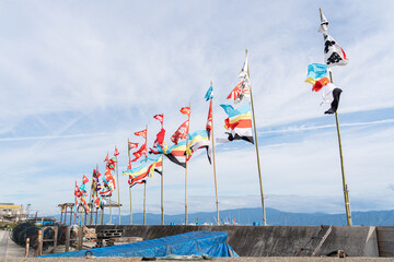 伊吹島の大漁旗