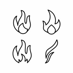 Fire Icon Design Vector Logo Template Illustration Sign And Symbol