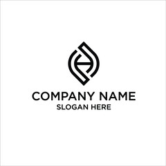 Latter H,A logo icon design template vector