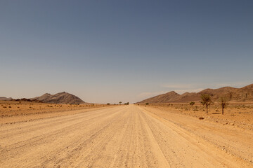 Long Dirt Road in Namibia