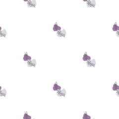 Seamless pattern with leaves and abstract shapes. Abstract Minimalistic Art. Cute kids nursery repeat background. Design in boho style for printing on textile or paper.